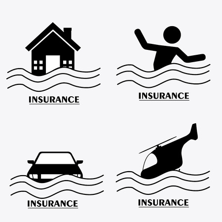 Insurances design over white backgroundのイラスト素材