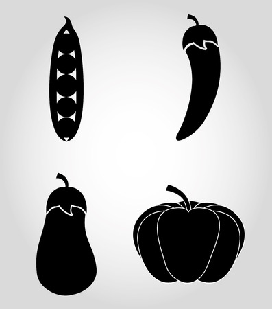 vegetables icons designのイラスト素材