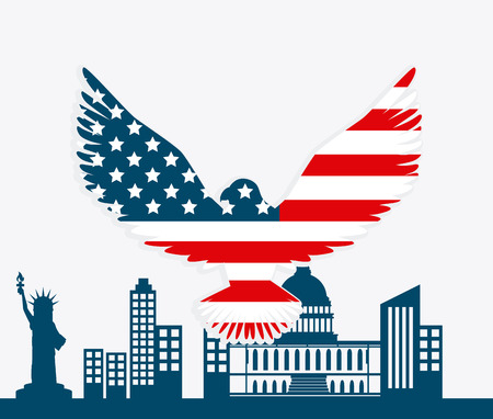 USA design over white backgroundのイラスト素材