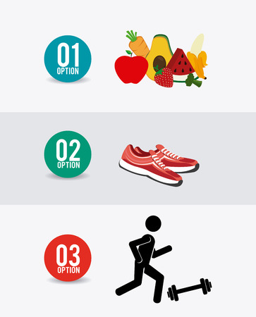 Fitness design over white backgroundのイラスト素材