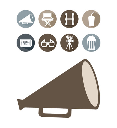 cinema icons design, vector illustration eps10 graphicのイラスト素材