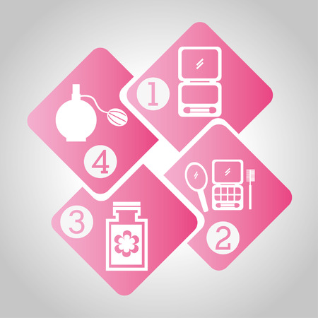 make up infographics designのイラスト素材