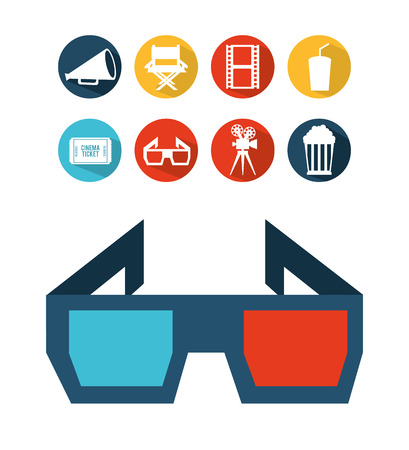cinema icons design, vector illustration eps10 graphicのイラスト素材
