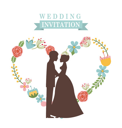 wedding invitation design, vector illustration eps10 graphicのイラスト素材