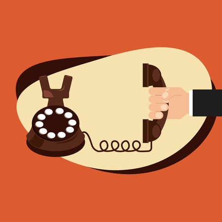 retro telephone designのイラスト素材