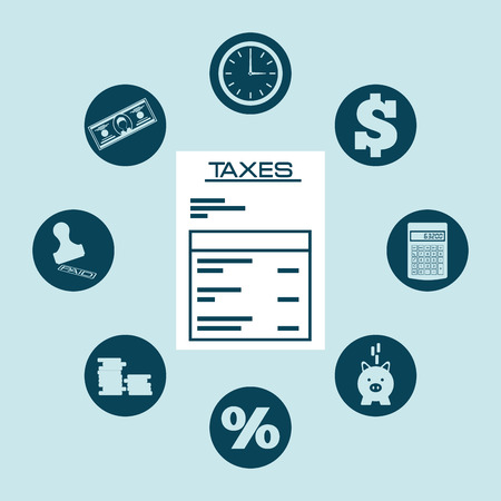 taxes concept designのイラスト素材