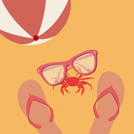 summer vacation design, vector illustration graphicのイラスト素材