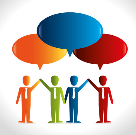 Teamwork design over white background, vector illustration.のイラスト素材