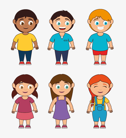 Kids design over white background, vector illustration.のイラスト素材