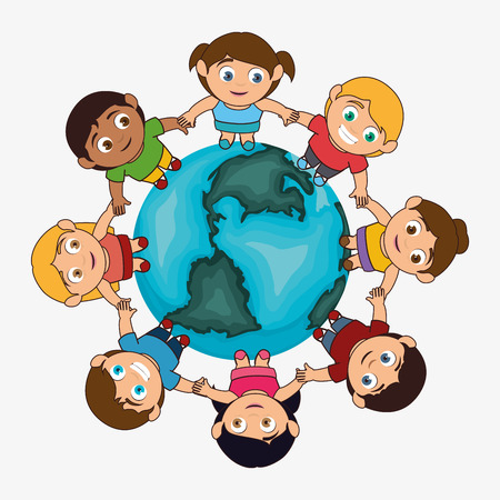 Kids design over white background, vector illustration.のイラスト素材