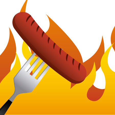 delicious barbecue design, vector illustration 
 graphicのイラスト素材