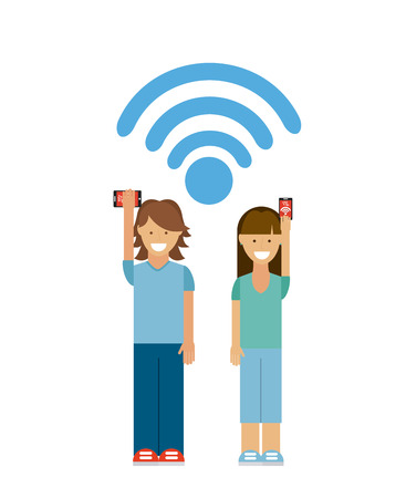 wifi service design, vector illustration 
graphicのイラスト素材