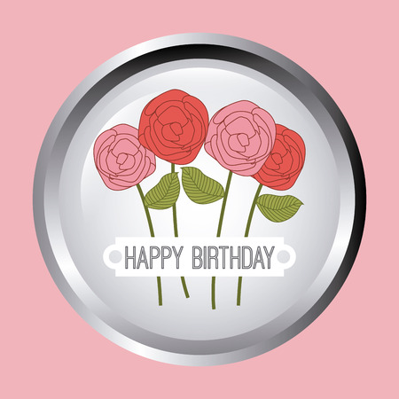 happy birthday design, vector illustration graphicのイラスト素材