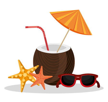 Summer design over white design, vector illustration.のイラスト素材