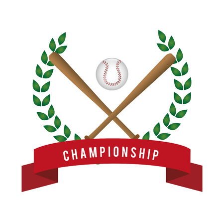 Baseball design over white background, vector illustration.のイラスト素材