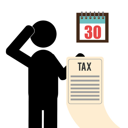 Taxes design over white background, vector illustration.のイラスト素材