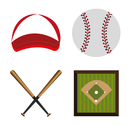 Baseball design over white background, vector illustration.のイラスト素材