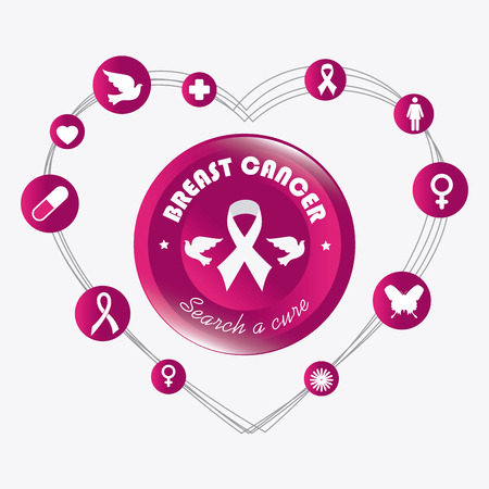 Cancer design over white background, vector illustration.のイラスト素材