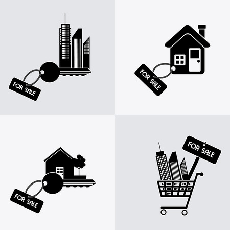 Real estate design over white background, vector illustration.のイラスト素材