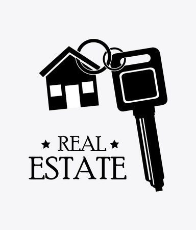 Real estate design over white background, vector illustration.のイラスト素材