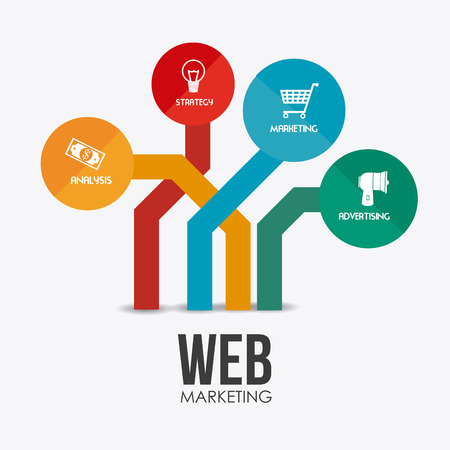 Marketing design over white background, vector illustration.のイラスト素材