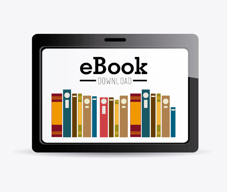 Ebook design over white background, vector illustration.のイラスト素材