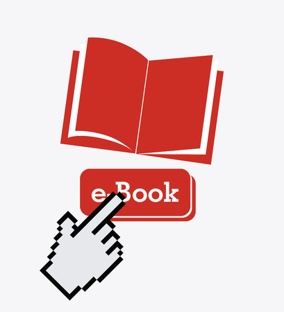 Ebook design over white background, vector illustration.のイラスト素材