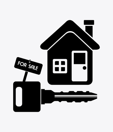 Real estate design over white background, vector illustration.のイラスト素材