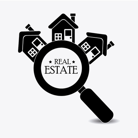 Real estate design over white background, vector illustration.のイラスト素材