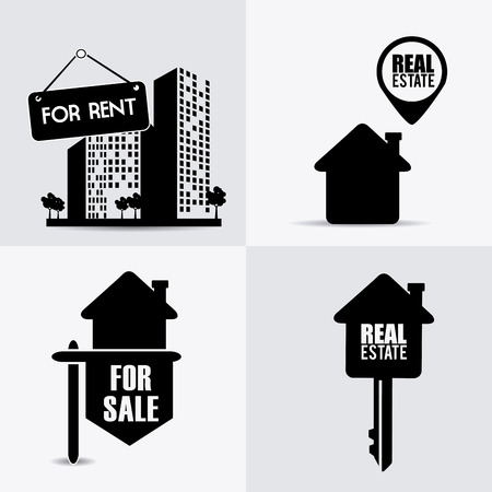 Real estate design over white background, vector illustration.のイラスト素材