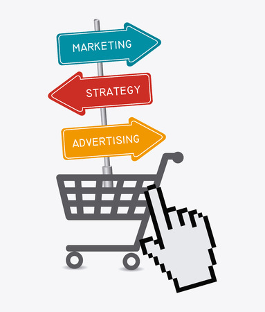 Marketing design over white background, vector illustration.のイラスト素材