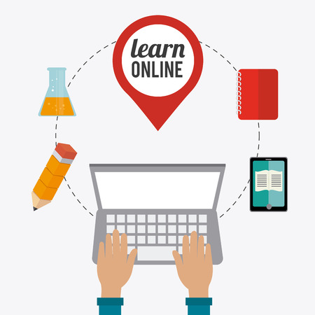 Ebook design over white background, vector illustration.のイラスト素材