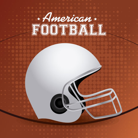 Sports design over leather background, vector illustration.のイラスト素材