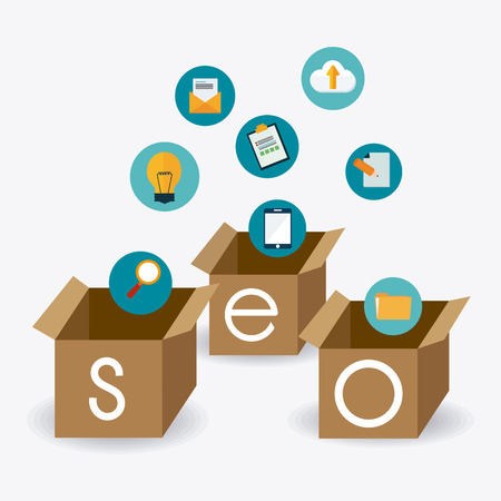 SEO design over white background, vector illustration.のイラスト素材