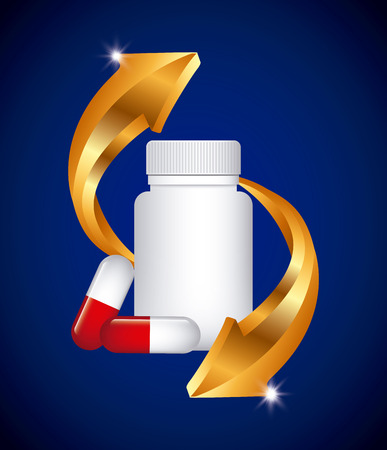 capsule vitamin design, vector illustration eps10 graphicのイラスト素材