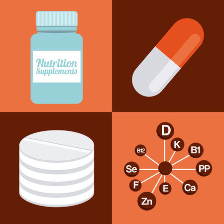 nutrition supplements design, vector illustration eps10 graphicのイラスト素材