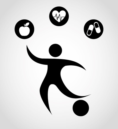 fitness sport design, vector illustration eps10 graphicのイラスト素材