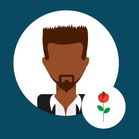 lover avatar design, vector illustration eps10 graphicのイラスト素材