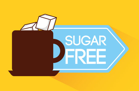 sugar free design, vector illustration eps10 graphicのイラスト素材
