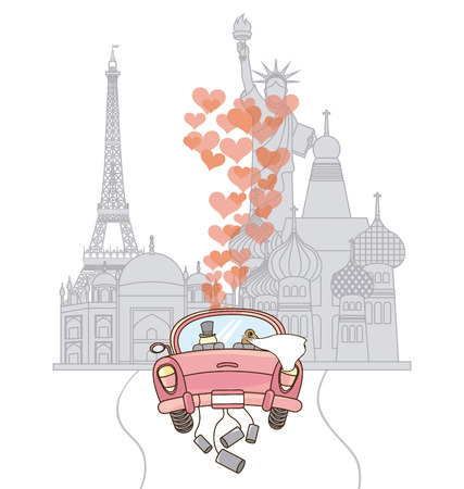 wedding card design, vector illustration eps10 graphicのイラスト素材