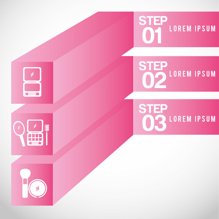 make up infographics design, vector illustration eps10 graphicのイラスト素材