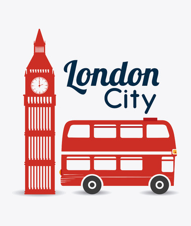 London design over white background, vector illustration.のイラスト素材