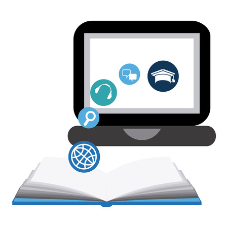 e-learning concept design, vector illustration eps10 graphicのイラスト素材