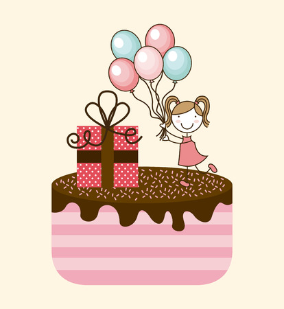 birthday party design, vector illustration eps10 graphicのイラスト素材