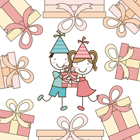 birthday party design, vector illustration eps10 graphicのイラスト素材