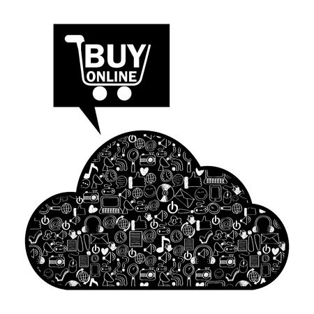 buy online design, vector illustration eps10 graphicのイラスト素材