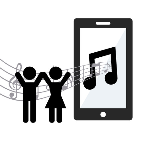 music notes design, vector illustration eps10 graphicのイラスト素材