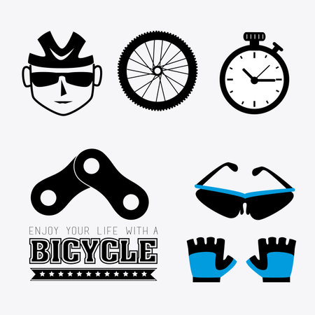 Bike design over white background, vector illustration.のイラスト素材