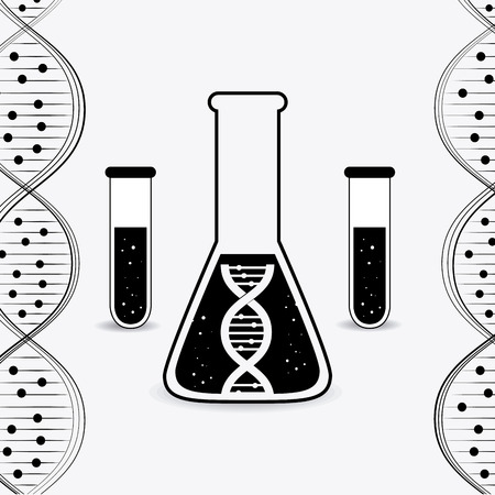 DNA design over white background, vector illustration.のイラスト素材