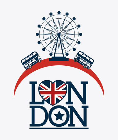 London design over white background, vector illustration.のイラスト素材